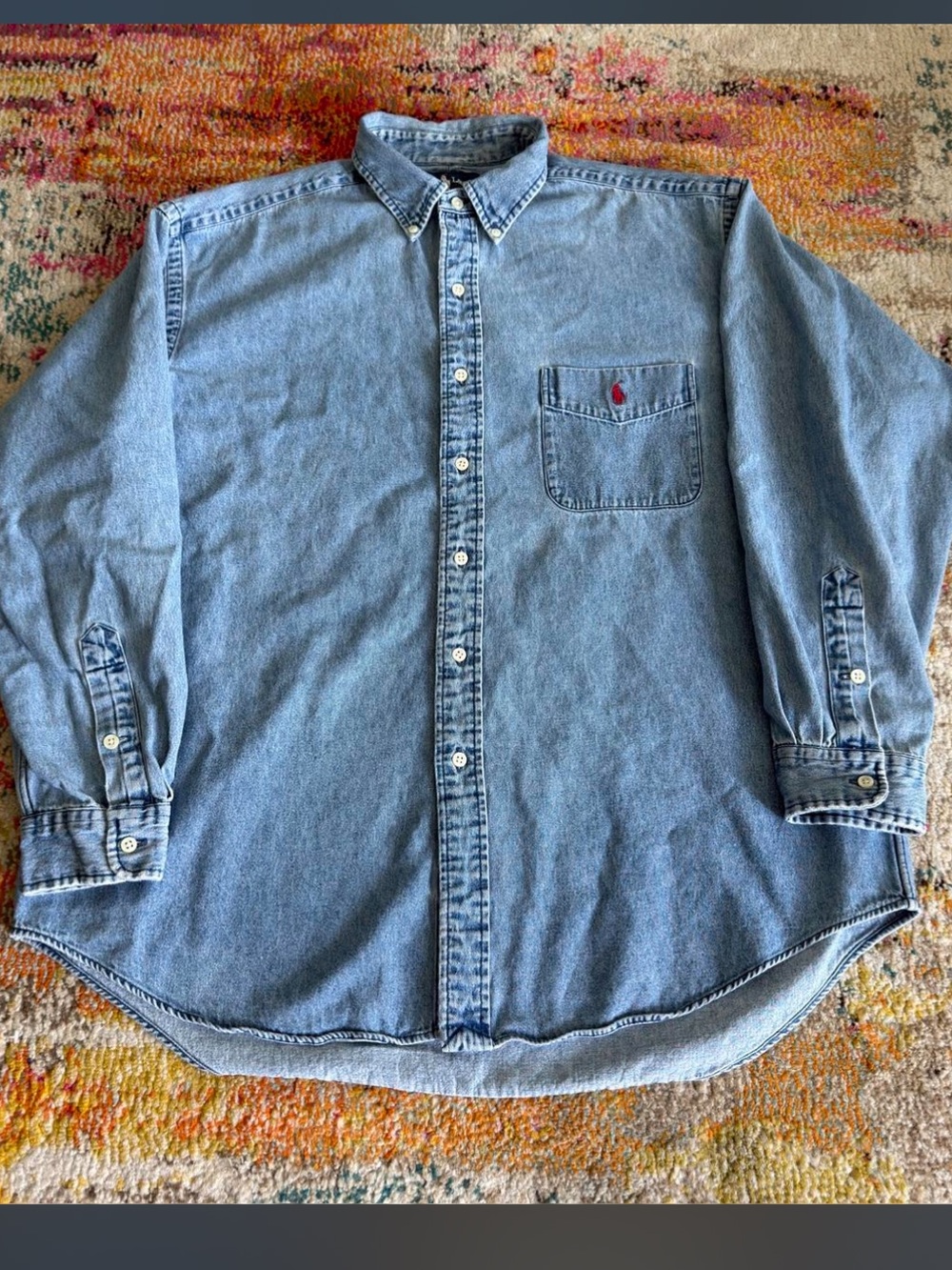 Ralph Lauren Light Blue Denim Button-Down Shirt